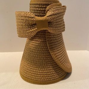 Women’s beautiful stylish bow tie roll up sun shade hat
